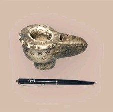 Lâmpada a óleo de pedra esculpida do século 6–7 – Bizantina/islâmica primitiva, mármore comprar usado  Enviando para Brazil