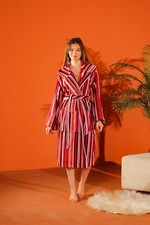 Striped cotton robe d'occasion  Expédié en Belgium