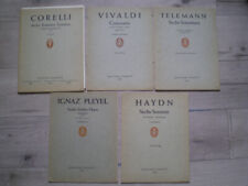 5 cuadernos de partituras - Teleman Vivaldi Corelli Sonatas Concierto Violín Piano segunda mano  Embacar hacia Argentina