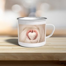 Emaille becher weiß gebraucht kaufen  Briesen (Mark)