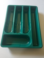 GUZZINI ITÁLIA ORGANIZADOR DE TALHERES VINTAGE GAVETA DE PLÁSTICO CLASSIFICADOR VERDE USADO, usado comprar usado  Enviando para Brazil