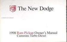 1998 Dodge Ram Cummins Diesel Pickup Manual do Proprietário Cummins Turbo Guia do Usuário comprar usado  Enviando para Brazil