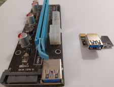 Cabo adaptador placa placa placa adaptador extensor riser GPU USB3.0 PCI-E 1x a 16x alimentado comprar usado  Enviando para Brazil