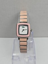 Relógio Lacoste quadrado rosa esmalte LC073190070 nova bateria feminino quartzo crocodilo comprar usado  Enviando para Brazil