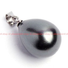 Usado, Pingente de colar de pérolas genuíno 12x16mm natural preto concha do mar do sul comprar usado  Enviando para Brazil