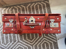 Usado, Antiga mala de couro marrom Vien Chong estojo rígido alças de bagagem 20x12x7  comprar usado Usado, Antiga mala de couro marrom Vien Chong estojo rígido alças de bagagem 20x12x7  comprar usado  Enviando para Brazil