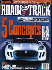 Road And Track Magazine 5 Car Concepts Deltawing Subaru  BRZ Hyundai Mazda 2012, usado comprar usado  Enviando para Brazil