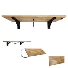 SAFERACKS MESA DOBRÁVEL RESISTENTE MONTADA NA PAREDE | DOBRA PLANA - NATURAL, PRETA comprar usado  Enviando para Brazil