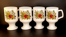 Conjunto de 4 xícaras de café Corning Pyrex Spice of Life copo de leite pedestal, OBO comprar usado  Enviando para Brazil