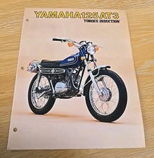 1973? Folheto de vendas de motocicletas Yamaha 125AT3 indução de torque 125 AT3 comprar usado  Enviando para Brazil