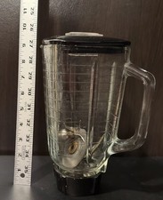 Frasco liquidificador de vidro Oster 5 xícaras quadrado substituição 2 lâminas tampa base peças vintage comprar usado  Enviando para Brazil