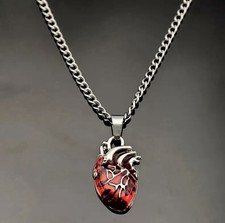 Anatomical heart necklace for sale  LONDON