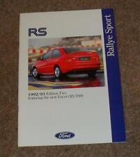 Ford brochure 1992 for sale  FAREHAM