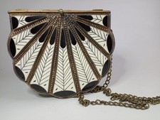 Bolsa de mão feminina luxuosa Marrocos mosaico de pedra preta feita à mão para noite comprar usado  Enviando para Brazil