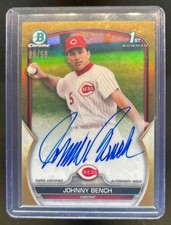 2023 Bowman Chrome Johnny Bench RetroFractor Variação Auto 1º #8/50 comprar usado  Enviando para Brazil