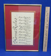 Home rules wall for sale  Bemidji