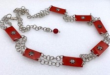 Cinto/colar vintage antigo de 1930 galalita e estrelas de metal comprar usado  Enviando para Brazil
