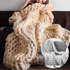 Chunky knit blanket for sale  UK