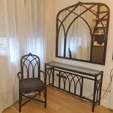 Coiffeuse rotin noir d'occasion  Paris-