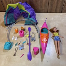 Lote Barbie Team Stacie e Acessórios Barraca de Acampamento de Verão Caiaque Canoa Mochila comprar usado  Enviando para Brazil