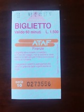 Biglietto ataf obliterato usato  Montaione