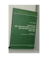 Grundzuge vergleichenden synta gebraucht kaufen  Trebbin