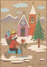 Cartolina augurale natale usato  Ticengo