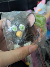 Usado, Boneco Furby preto e branco enfeite de bolo com anéis 2 1/2 pol. artesanato de padaria lacrado comprar usado  Enviando para Brazil