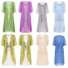 Roupas femininas maxi roupas vestido de seda festa praia plus size cardigã comprar usado  Enviando para Brazil