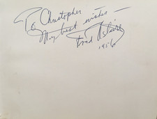 FRED ASTAIRE, autógrafo original assinado vintage página do álbum 5x4! comprar usado  Enviando para Brazil