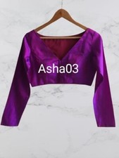Blusa feminina de seda designer gola V mangas completas abertura frontal, usado comprar usado  Enviando para Brazil