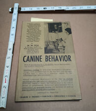 Canine Behavior 1965  M W Fox * History Domestication Dogs Veterinary Research comprar usado  Enviando para Brazil
