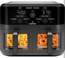 Forno fritadeira a ar CHEFMAN 6 quartos cesta dupla com janelas de fácil visualização comprar usado  Enviando para Brazil