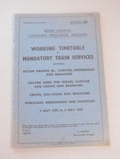 Railway working timetable for sale  BANBURY