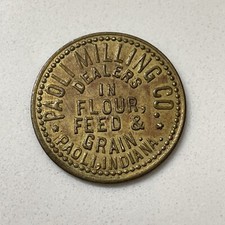 Token comercial Paoli Indiana Milling Co bom para 25 libras farinha de grau reto comprar usado  Enviando para Brazil