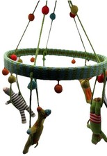 RARO Blabla Kids Handknit Peru Berço Berçário Selva Circo Zoológico Animal Arte Móvel comprar usado  Enviando para Brazil