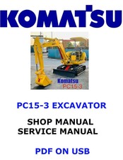 Escavadeira hidráulica Komatsu PC15-3 manual de serviço loja PDF comprar usado  Enviando para Brazil
