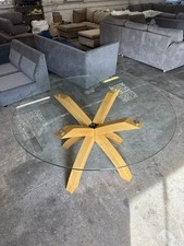 Glass round dining for sale  MITCHAM
