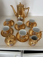 Gold coffee set for sale  LLANELLI