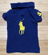 Camisa polo Ralph Lauren cachorro pônei grande azul amarela tamanho médio roupas para animais de estimação comprar usado  Enviando para Brazil