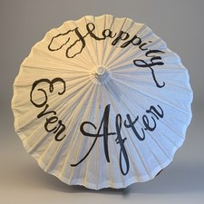 ☂️ Guarda-sol de casamento “Happily Ever After” – guarda-chuva de papel branco. 70 cm de diâmetro comprar usado  Enviando para Brazil