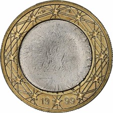 [#1505630] Francia, 1 Euro, error split core, 1999, Pessac, Bi-metallico, SPL- comprar usado  Enviando para Brazil