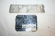 Ancienne plaque identfication d'occasion  Baugy