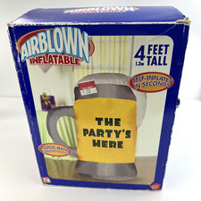 Caneca de cerveja Gemmy The Party's Here inflável 4 pés de altura autoinflável - TESTADO comprar usado  Enviando para Brazil