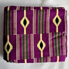 Tecido de algodão africano com estampa de herança Gana quase 8 jardas comprar usado  Enviando para Brazil