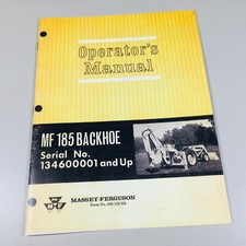 Retroescavadeira Massey Ferguson Mf 185 manual do proprietário Sn-134600001 e superior comprar usado  Enviando para Brazil