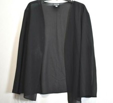 Blusa Onyx Nite Feminina Preta Manga Longa Frente Aberta Elástica Casual Plus Size 1X comprar usado  Enviando para Brazil