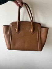 Bolsa tote universitária Furla couro marrom bronzeado feita na Itália excelente estado comprar usado  Enviando para Brazil