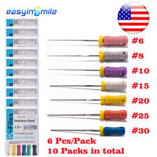 Arquivos 10 peças K dental Endo K-FILES 25MM canal radicular de aço inoxidável arquivo K uso manual comprar usado  Enviando para Brazil