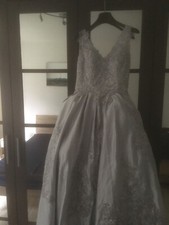 Brautkleid 42 silberfarben gebraucht kaufen  Lübeck